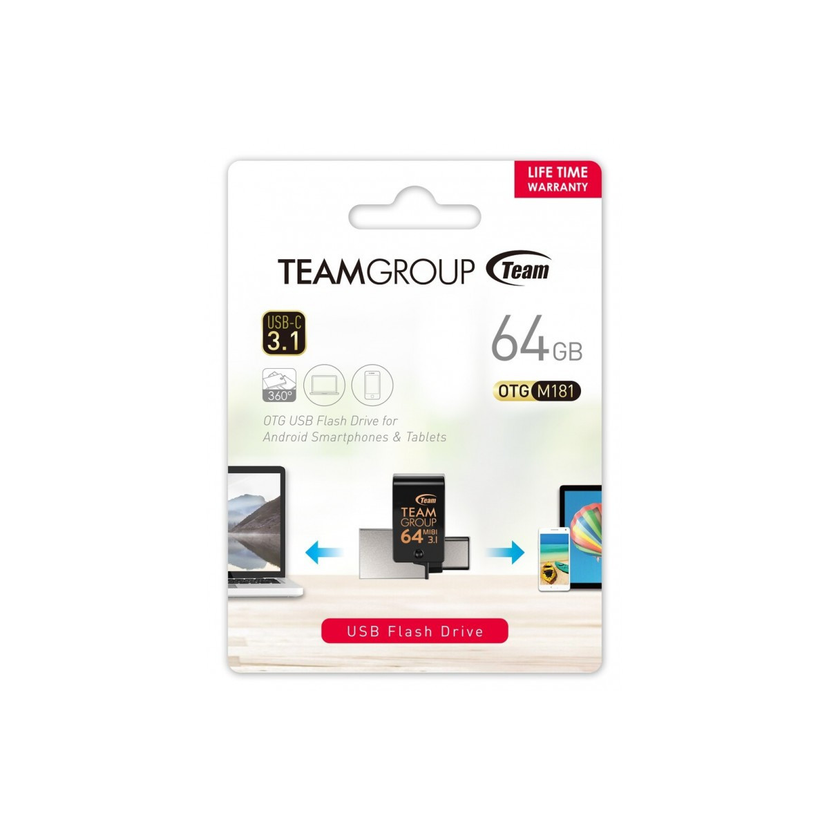 Clé USB OTG Type C TeamGroup M181 / 64 Go / USB 3.1