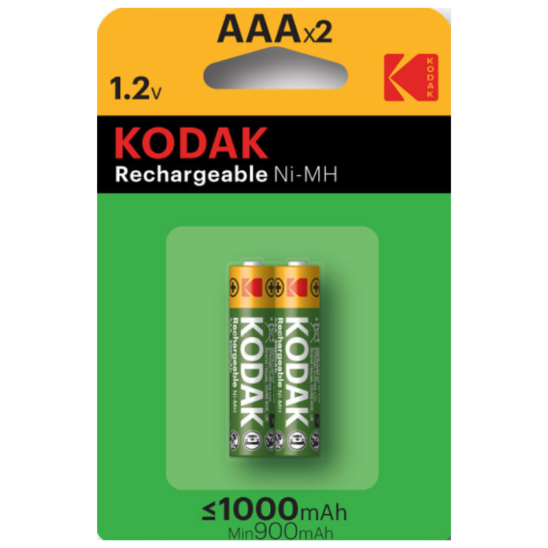 2X PILES KODAK RECHARGEABLE – 1000MAH