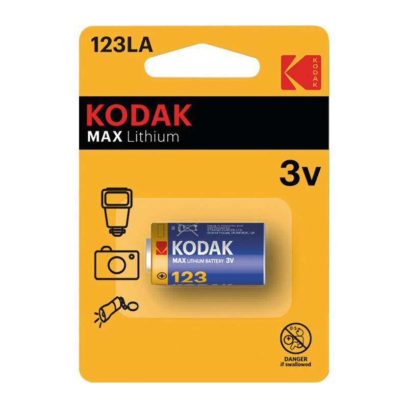 Pile Lithium Kodak CR123A 3V ULTRA Blister