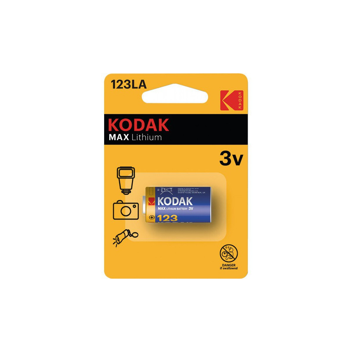 Pile Lithium Kodak CR123A 3V ULTRA Blister