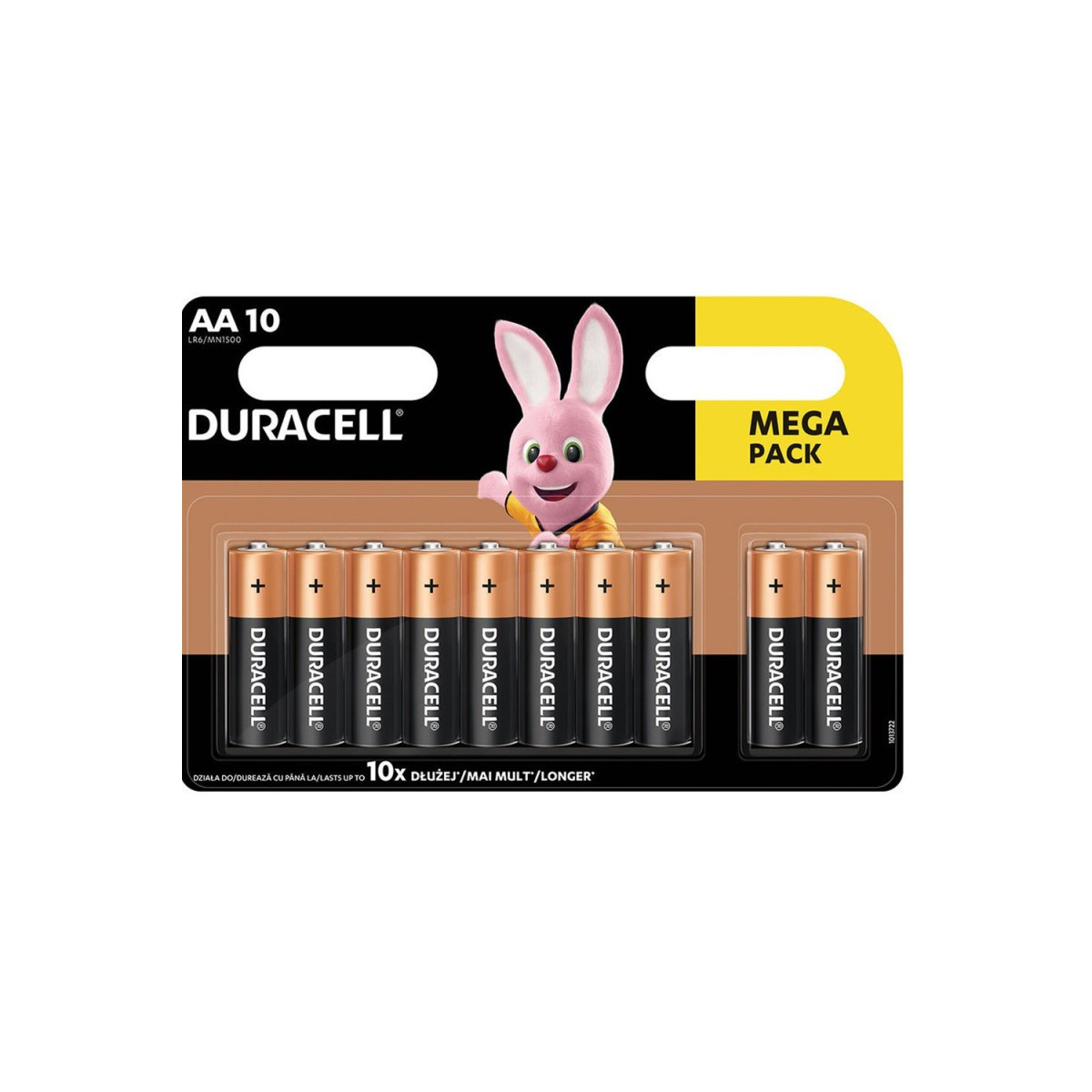 10x Piles DURACELL Plus Power AA