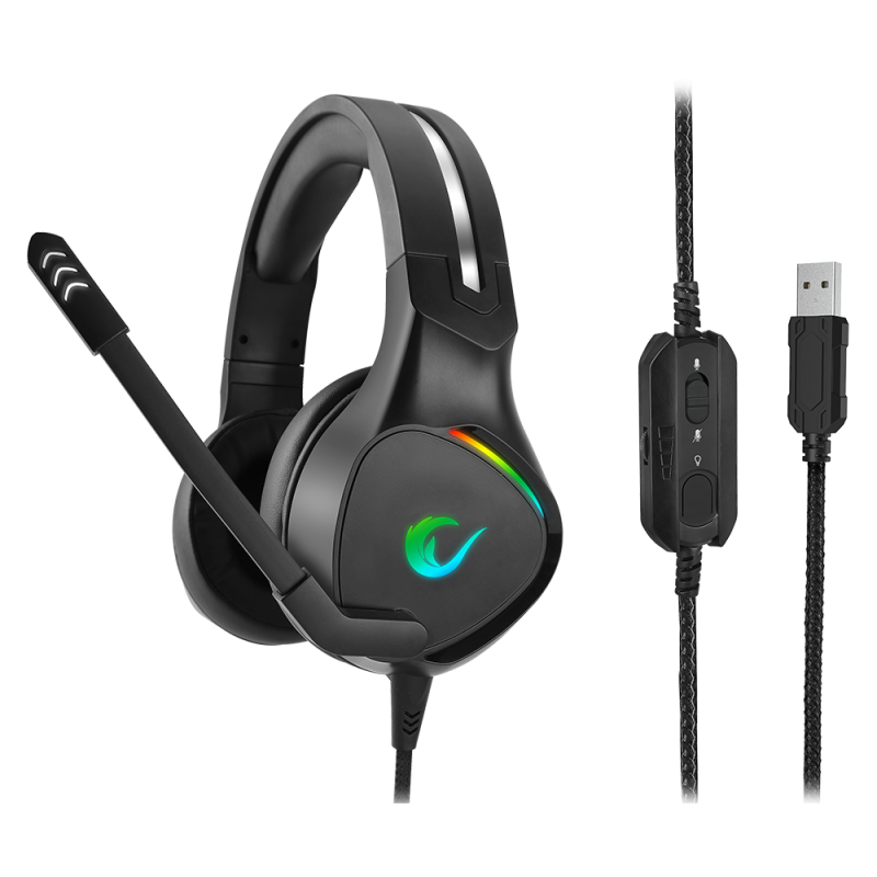 Casque avec Micro USB Gaming Rampage Amazing RM-K10 / 7.1 / RGB / PS4 et PC