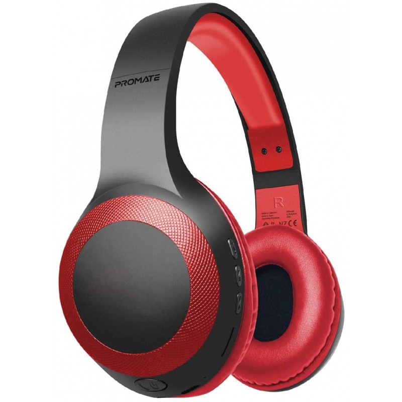 Casque Sans Fil Bluetooth PROMATE Laboca / Rouge