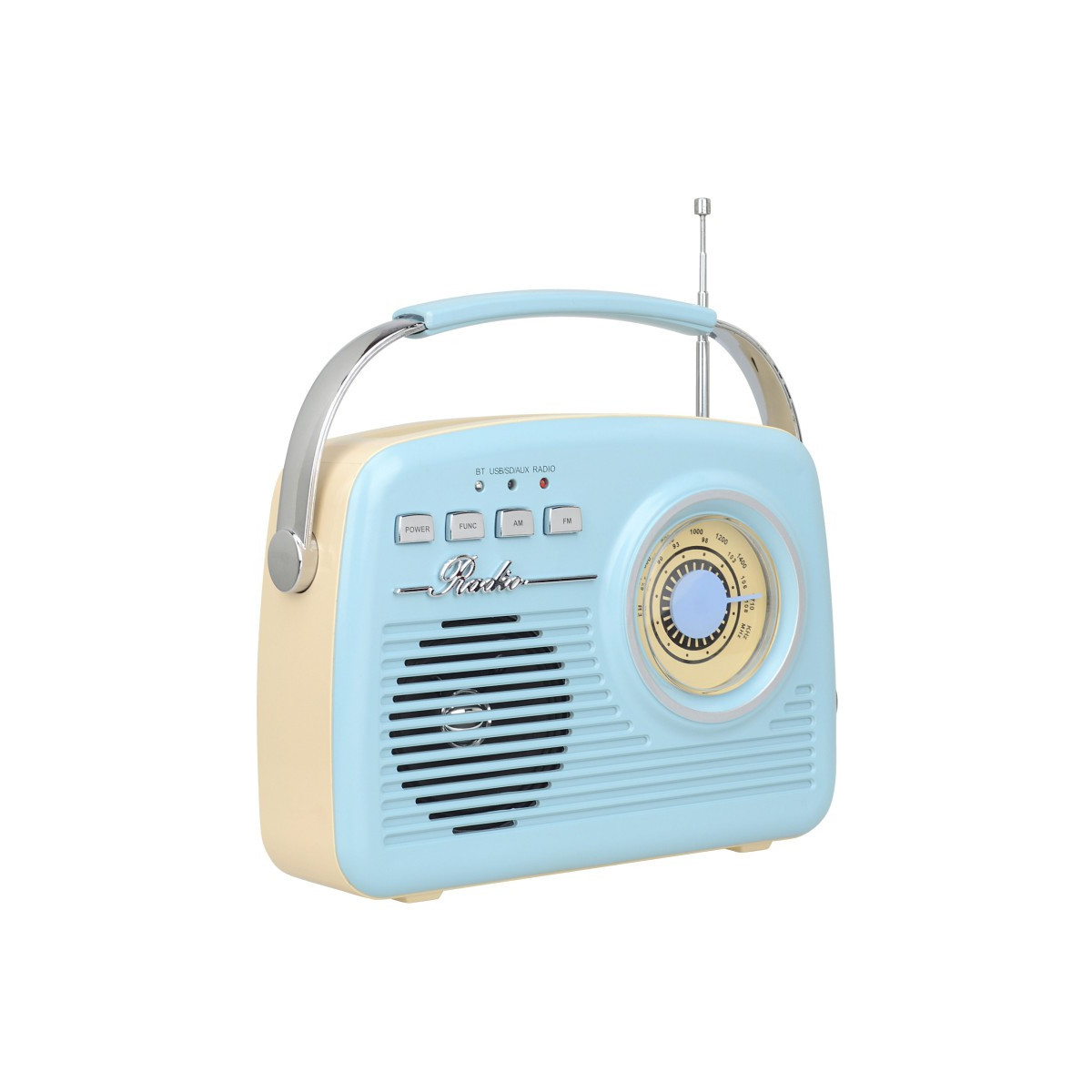 HAUT-PARLEUR BLUETOOTH ET RADIO FM AKAI ER68B / BLEU