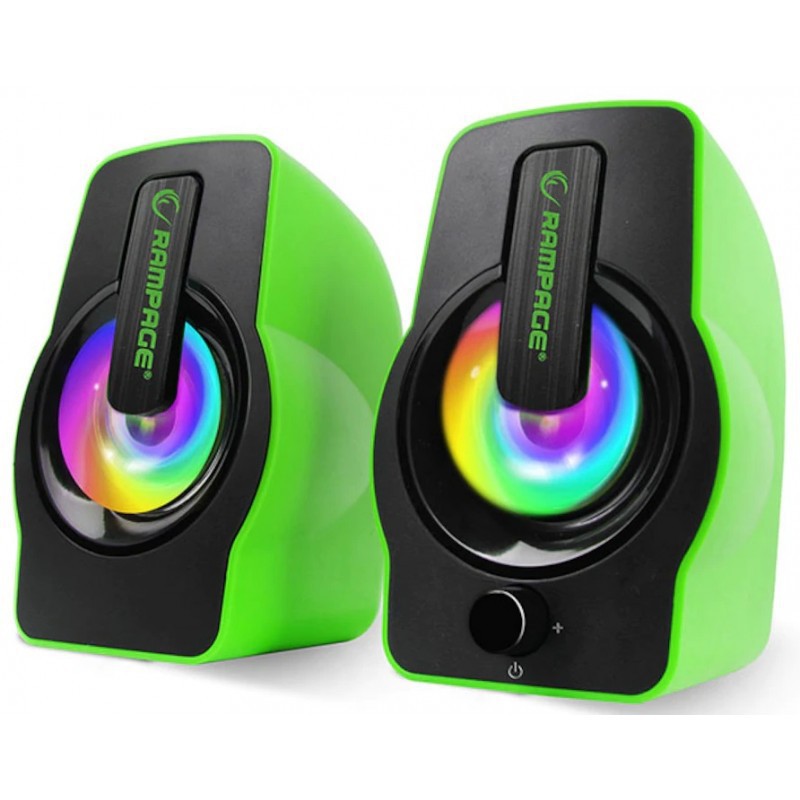 Haut Parleur USB Rampage 2.0 RMS-G7 / 6W / Vert