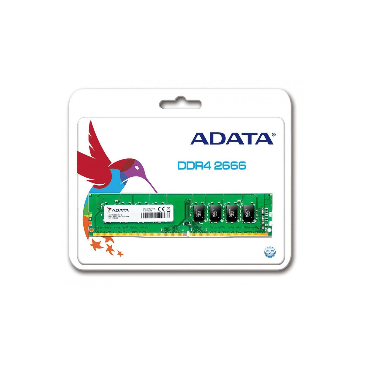 Barrette Mémoire DIMM pour PC de bureau ADATA 4 Go DDR4 2666 MHz