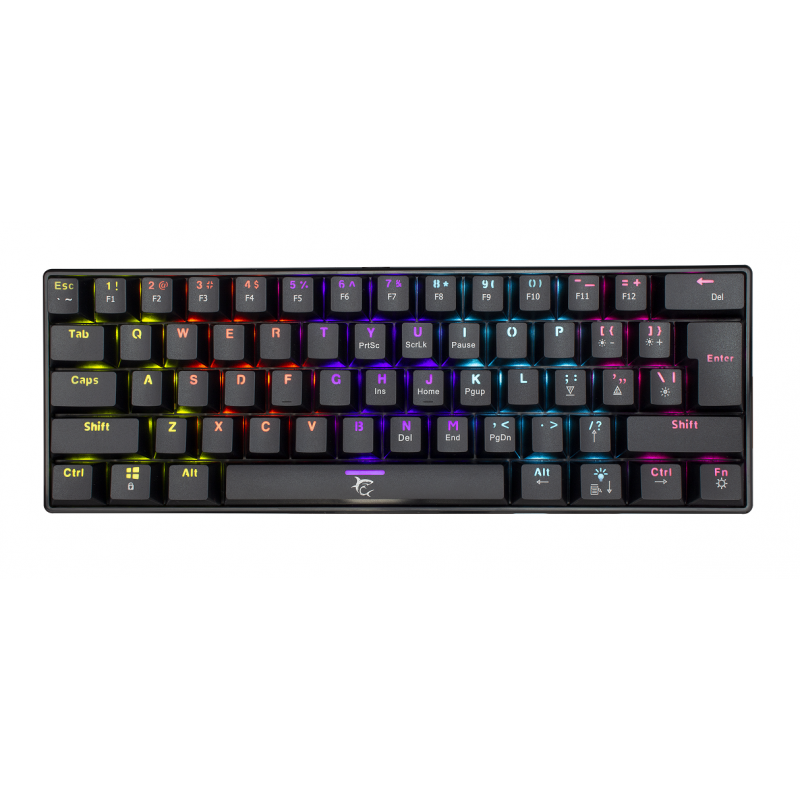 Clavier Gaming Mécanique White Shark Shinobi GK-2022 / RGB / Noir / Red Switchs