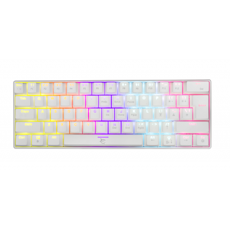 Clavier Gaming Mécanique White Shark Shinobi GK-2022 / RGB / Blanc / Red Switchs