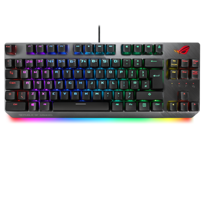 Clavier Gaming Mécanique Filaire Asus ROG Strix Scope TKL / RGB / Noir