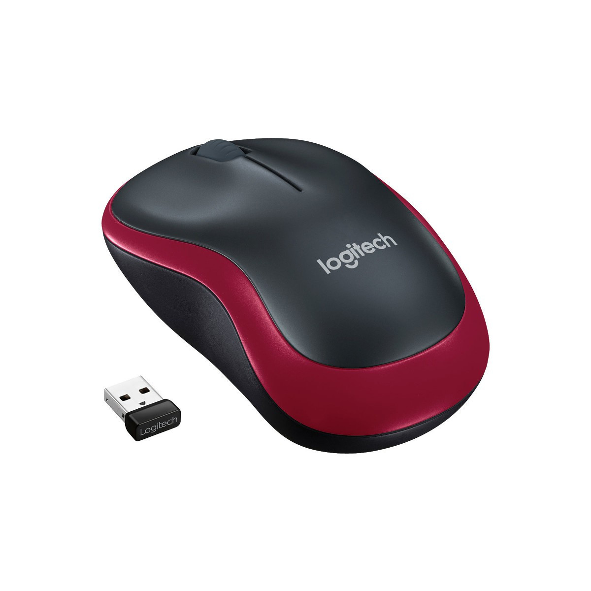 Souris Logitech Sans Fil M185 / Rouge