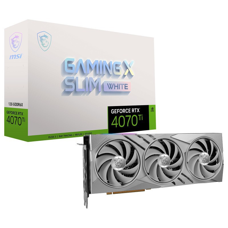 Carte Graphique MSI GeForce RTX 4070 Ti GAMING X SLIM WHITE / 12 GB