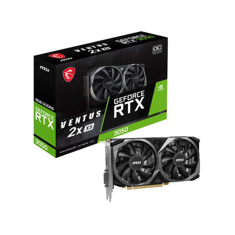 Carte graphique MSI GeForce RTX 3050 VENTUS 2X XS OC / 8Go