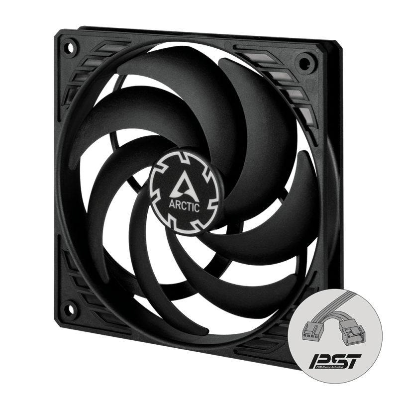 Ventilateur de boîtier Arctic P12 Slim PWM PST 120 MM / Noir