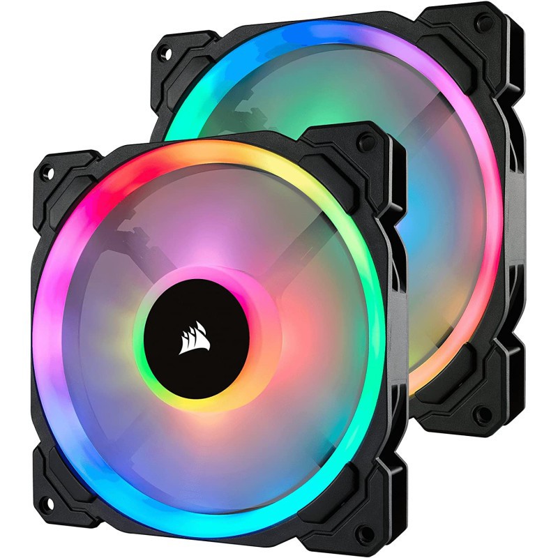 2x Ventilateur pour Boitier Corsair LL140 RGB 140mm Dual Light Loop RGB LED PWM