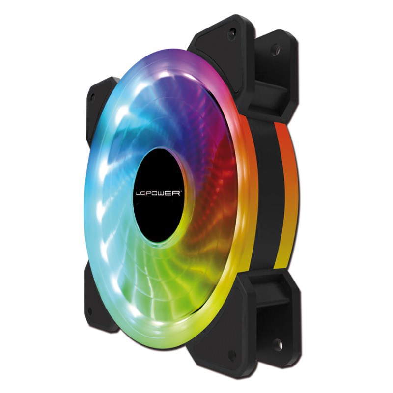 Ventilateur de boîtier LC-POWER LC-CF-120-PRO-RGB / 120 MM / Noir