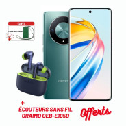 SMARTPHONE HONOR X9B 5G / 12 GO / 256 GO / VERT + PHONE BAG HONOR OFFERT + AIRPODS ORAIMO OTW-330 OFFERTS