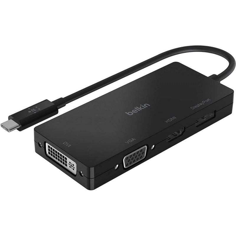 Adaptateur Belkin 4in1 (USB-C vers VGA, DVI, 4K HDMI, 4K DisplayPort)